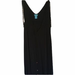 Akualani Black Maxi Dress with Bead Details